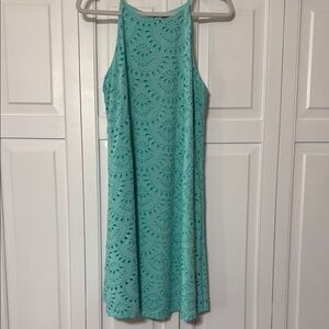 Elegant Turquoise Sleeveless Dress